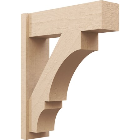 Ekena Millwork 8-in W x 26-in D x 32-in H Balboa Block Rough Cedar Woodgrain TimberThane Outlooker, Primed Tan OUTUR080X26X32BOA44RCPR